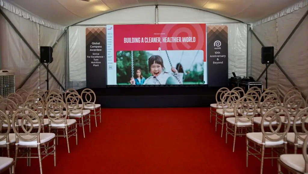 LED Wall Rental 5m X 3m for Reckitt 10th Anniversary Celebrations