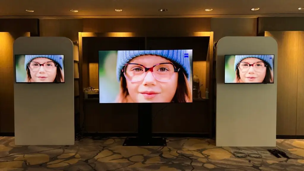 85 inch TV rental for Zeiss event Singapore