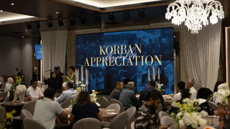LED Wall rental Singapore. Setup at Anggun Restaurant